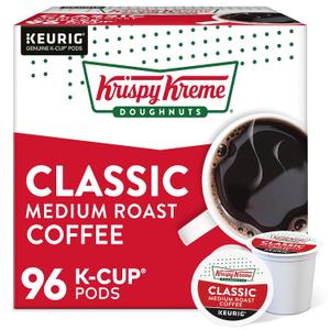 Krispy Kreme Classic Coffee, Keurig Single Serve K-Cup Pods, Medium Roast, 96 Count (EXP 08/03/26)
