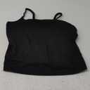 Trendy Queen Women's Spaghetti Strap Tank Tops Adjustable Cute Camisole Going Out Crop Tops Summer Clothes (Medium, Black)