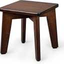 StrongTek Bamboo Small Step Stool, Durable and Stylish Wooden Step for Adults and Kids, Perfect for Kitchen, Bathroom, Bedroom, or Living Room, Non-Slip, Compact, Portable, Easy to Store (Chocolate)