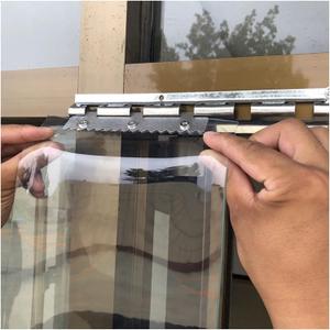 VXHCS Transparent Plastic Strip Curtain 2mm PVC Door Curtain Vinyl Transparent Door Curtain Kitchen Partition Curtain Cold Storage Door Curtain(1.35x2.9m)