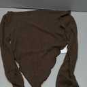 Milumia Women's Sexy Ribbed Knit Asymmetrical Hem Long Sleeve Shirts Top One Off The Shoulder Crop Top, M