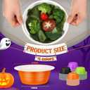 24 Pcs Halloween Bowls 23 oz Disposable Plastic Dessert Holders Halloween Candy Bowl Green Purple Orange Black Snack Bowls for Party Picnic