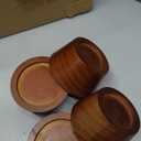 Novabright Set of 4 Solid Wood Furniture Risers Bed Risers Heavy Duty Round Furniture Height Extenders Lifts with Non-Slip Recessed Hole for Bed, Sofa, Chair, Table (2" Hight,Walnut Color)