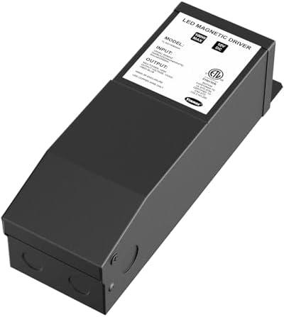 LED Driver 12V 100W Magnetic Dimmable LED Transformer,Magnetic Power Supply 120VAC to 12VDC,Compatible with Lutron and Leviton Dimmers, for LED Strip Lights, Kitchen, Cabinet, ETL Listed