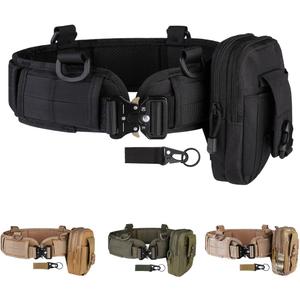 Tactical Battle Belt Set, Molle, Shooting, War Belt (Black)