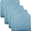 Patio Seat Cushion Covers,Washable Slip Covers Replacement,Waterproof Outdoor Furniture Chair Cushion Pillow Seat Cover for Couch,Garden,Sofa,Water Blue,24"24"4"(4 Covers Only)