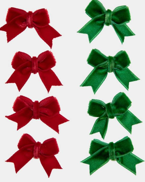 3 x Mini Velvet Bows 3PK
