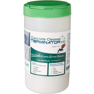 Terminator-HSD Concrete Oil Stain Remover Eco-Friendly Bio-Remediates and Removes Oil & Grease Stains on Concrete and Asphalt Driveways, Garages, Pavers, Patios, Parking Lots and Streets(2 LB)