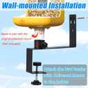 Wall Mount Railing Mount for Bird Buddy Smart Feeder, Versatile Metal Clamp-on Bird Feeder Bracket for Wall Fence Balcony, Durable Heavy Duty Weather-Proof Outdoor Feeders Accessory