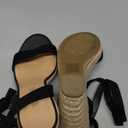 DREAM PAIRS Womens Open Toe Espadrilles Dressy Platform Sandals Buckle Ankle Strap Stylish Wedges Sandals, Size: 8, Black/ Suede