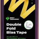 ONLY TRIMMING Double Fold Bias Tape, 3/8 Inch x 20 Yards, Poly Cotton Fabric, Soft & Durable, Non-Stiff, Binding Trim for Sewing, Seaming, Hemming, Piping, Quilting and Crafts (Dark Purple)