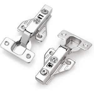 Probrico 2 Pair Full Overlay Soft Closing Clip On Face Frame Mounting Cabinet Hinges, 105 Degree Self Closing Kitchen Cupboard Door Hinges