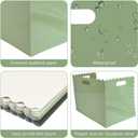 FYSUIMU 24 Pcs Student Desk Privacy Boards Gradient Sage Green Scalloped Classroom Desk Divider Back to School Green Wavy Edges Privacy Shield Folder Screen Partition for School Teacher Student Test, 39.4 x 13.4 inch