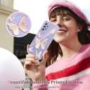 2 x Clear Case Compatible with Samsung Galaxy A53 5G, Cute Butterfly Print Protective Cover for Girls Women, Slim Soft TPU Four Corners Shockproof Case for Samsung A53 - Light Pink Butterfly