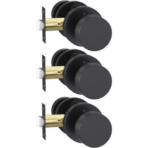 goldenwarm Black Door Knobs Interior, Heavy Duty Zinc-Alloy Privacy Matte Black Interior Door Knobs, Indoor Doorknobs for Bedroom, Bathroom (Pack of 3) goldenwarm Black Door Knobs Interior, Heavy Duty Zinc-Alloy Privacy Matte Black Interior Door Knobs, Indoor Doorknobs for Bedroom, Bathroom (Pack of 3)