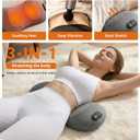 Smooth Triple Fusion Back Massager, Triple Fusion Back Massager with Heat Vibration and Traction,for Sciatica Pain Relief Devices Lower Back Massager,3 in 1 Lower Back Massager,for Home Office (Grey)