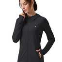 Soothfeel Women's UPF 50+ Sun Protection Hoodie Jacket Lightweight Long Sleeve Sun Shirt for Women with Pocket Hiking Outdoor
, Size XXXL, Black