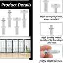 4 Pcs Spring Loaded Bi-Fold Door Top Roller Guide Wheel, Bifold Door Hardware Kit Bifold Repair Kit Doors Replacement Parts for Sliding Closet, Pocket, Accordion, Barn Doors