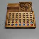 Glintoper Tic Tac Toe & 4 in a Row Tables Game Set, Classic Board Line Up 4 for Living Room Rustic Table Decor and Use as Game Top Wood Guest Room Decor Strategy Board Games for Families