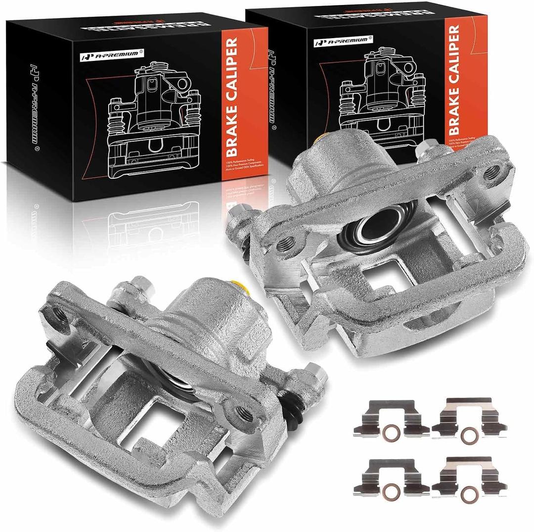 A-Premium Rear Left and Right Side Disc Brake Caliper with Bracket
Compatible with Nissan Rogue 2008-2013, Rogue Select 2014-2015, L4 2.5L, Corrosion-resistant, Direct-fit