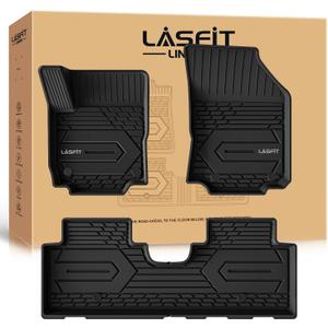 LASFIT Floor Mats for Chevrolet Chevy Equinox/GMC Terrain Car Mats 2018-2024 (Not Fit Equinox Ev), All Weather TPE Custom Fit Automotive Floor Mats for Cars, 1st and 2nd Row Car Floor Mats Full Set