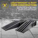 MaxxHaul 50515 6.25" Lift Car Ramps, 2-Pack 13,000lb GVW, Deep Grooved Surface for Stable Tire Placement, Heavy-Duty, Black