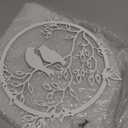 Ferraycle Metal Wall Art Bird on Tree Branch Silhouette Bird Art Decor for Living Room Garden Bedroom Office Home Wall Housewarming Party Decor(Fresh Color)