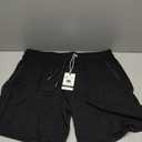 Mens 100% Merino Wool Training Shorts Athletic Fit Plastic-Free Contact (Black, XL)