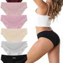 WAYIQE Seamless Underwear for Women - No Show Panties, Soft Breathable Ladies Underwear, 5-Pack