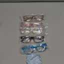 Reading Glasses Blue Light Blocking, Computer Glasses for Women Men, Fashion Square Eyeglasses 5 Pairs (A1-mix) 0.0