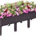 Kalolary 3 Sets Raised Garden Bed Elevated Garden Bed with Legs Patio Plant Boxes Vegetable Flowers Planting Raised Container for Indoor Outdoor Plant Fence Balcony Yard Gardening Supplies