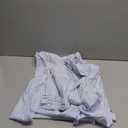 Womens Oversized Button Down Shirts Striped Smocked Cuff Long Sleeve Fall Blouses with Pocket Casual Collar Work Tops (Medium)