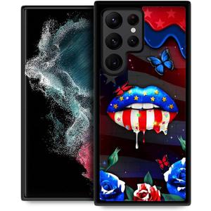 Compatible with Samsung Galaxy S23 Ultra Case,Star Butterfly Lips Slim Soft Shockproof TPU Protective Cover Case for Samsung Galaxy S23 Ultra 6.8-inch