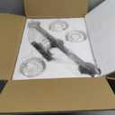 Amico 3-Light Farmhouse Vanity Light Fixture, Rustic Wood Bathroom Light Fixtures, Industrial Vintage Black Wall Sconces Lights with Bubble Glass Shade for Mirror, Bedroom, Living Room, Hallway