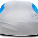 MORNYRAY Waterproof Car Cover All Weather Snowproof UV Protection Windproof Outdoor Full car Cover, Universal Fit for Sedan (Silvery, Fit Hatchback Length(Up to 173 inch)