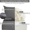 IPYNBAP Outdoor Cushions for Patio Furniture,Outdoor Seat Cushion Set 24 x 24 x 5.75 Inch,Waterproof & Fade Resistant Outdoor Chair Cushions,Deep Patio Chair Cushion with Removable Cover,Dark Grey