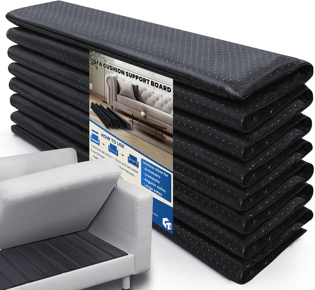 Heavy Duty Sofa Cushion Support Board for Fixing Sagging Sofas, 21.5" x 70" Laminated Wood Sofa Cushion Support Board, Double Sided Non-Slip Deep Support and Protect Sofa Cushions (Black)