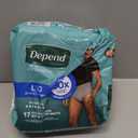Depend Fresh Protection Adult Diapers, Incontinence Underwear for Men, Disposable, Maximum, Large, Grey, 17 Count