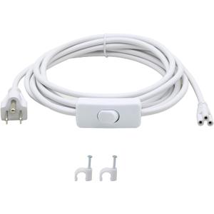 SinLoon 11FT US Plug Power Cords with On/Off Switch - 3-Core LED Integrated Lights Connector Power Cable for LED T5 T8 Light Tube Fixture Extension Cable (3.4m US SW)