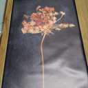 Moody Botanical Flower Framed Canvas Wall Art 16x24 inch, 16"x24" Natural