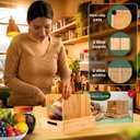 Adjustable bread loaf slicer + bread slicer guide for sourdough; sandwich bread slicer, butter cutter and spreader knife + foldable design, crumb tray, non-slip base, compact storage