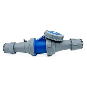 1Set 63A 3Pin Male+Female Connector,(Compatible with 60amp),Industrial Waterproof Receptacle, IP67 Industrial Plug&Socket,Cable Coupling Connector,IEC60309 220V-250V 2P+E 6H