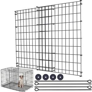 Dog Crate Divider Panel,Include 2 Metal Panels,4 Connecting Rods and 4 Spacers,Adjustable Metal Pet Kennel Divider,27.9''H,Adjustable Width 18.1"-34.61",Fit Large Dog Crate (Crate NOT Included)