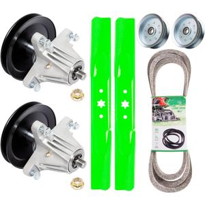 Deck Rebuild Kit for 42" Deck Cub Ca det Craft sman XT1 LT42 T8000 XT2 LX42 (2) Spindle 918-06976 618-06976 (2) Blade Replaces 742-04308 (1) 42" Deck Be lt Replaces MTD 754-05021 (2) Idler GY22082