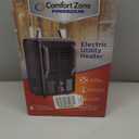 Comfort Zone Electric Portable Milkhouse Style Utility Space Heater with Adjustable Thermostat, Overheat Protection, and Safety Tip-Over Switch, Ideal for Garage or Greenhouse, 1,500W, CZ798BK (Black)