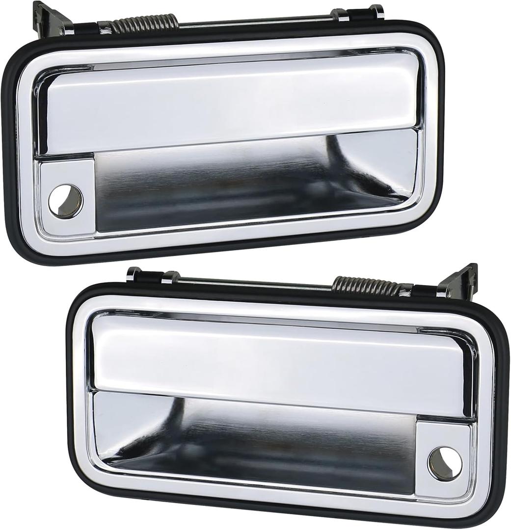 APPERFiT All Metal Exterior Door Handle (Chrome) Compatible with 1995-2000 Chevrolet Chevy Tahoe Suburban C1500 C2500 C3500 K1500 K2500 K3500 GMC Yukon Replaces 15742229 15742230