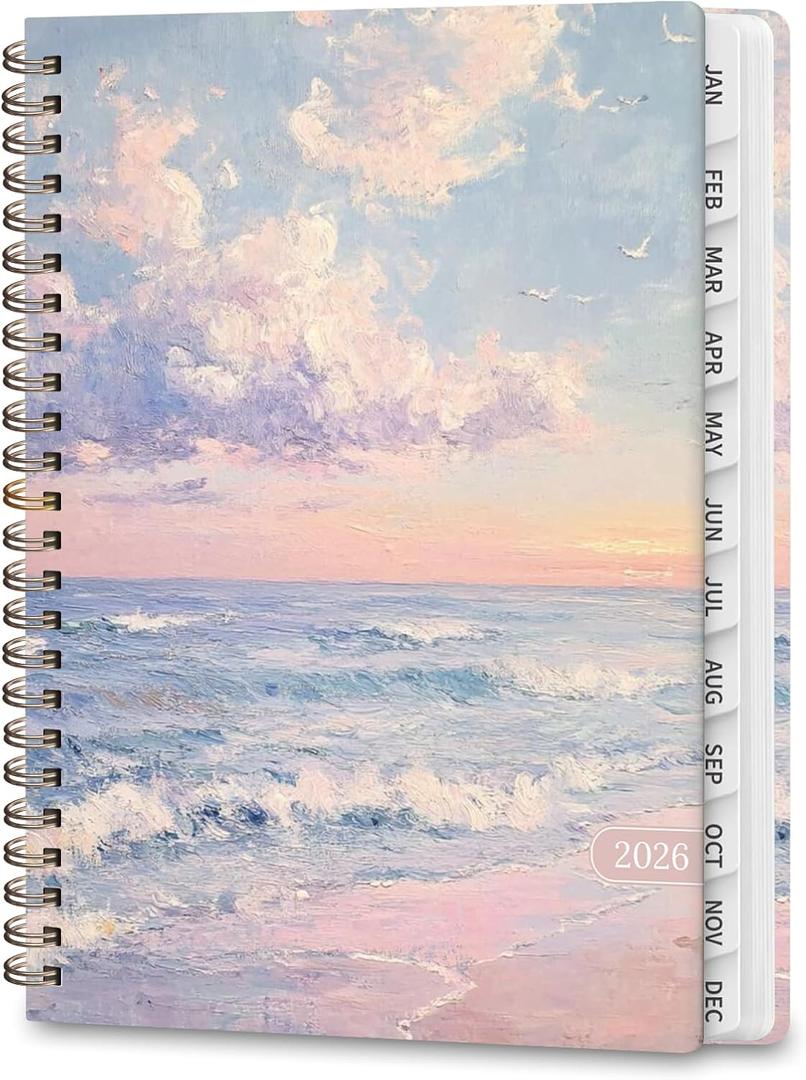 4 x 2026 Planner, Weekly and Monthly Calendar Planner Agenda, Jan 2026 - Dec 2026, Planning Academic Book, Office Desk Accessories and School Supplies - A5 (6.3'' x 8.5'') (Pink Sunset)