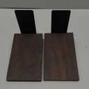 Muso Wood Thickened Wooden Bookends for Heavy Books, Creative Decorative Non-Skid Handmade Walnut Wood Ends for Shelves