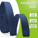 Cotton Webbing 1 Inch 12 Yards DarkBlue Cotton Webbing Straps for Bags Handles, 1 Inch Weave Webbing for Cloth Tote Bag Straps Making,Cloth Belt, DIY Crafts Decoration