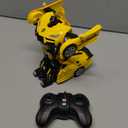 Remote Control Car, Transform Robot RC Cars, 2.4Ghz Transforming Police Car Toy with LED Light, One-Button Deformation & Rotating Drifting, Toys for 5+ Year Boys/Girls